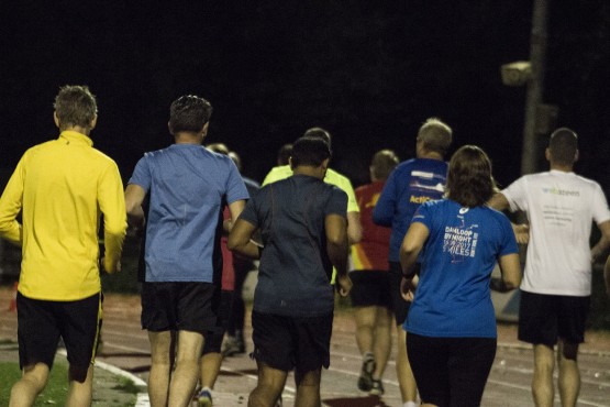 Tijdens de hardloop clinic bij de atletiek vereniging AV Zuidwal.