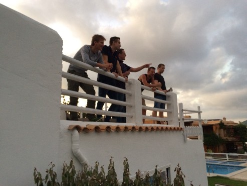 Medewerkers van Websteen tijdens hun trip naar Ibiza.