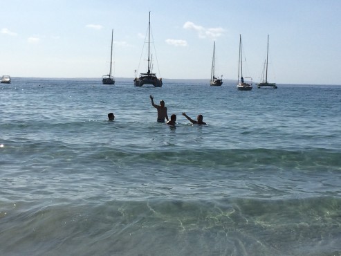 Medewerkers van Websteen tijdens hun trip naar Ibiza.
