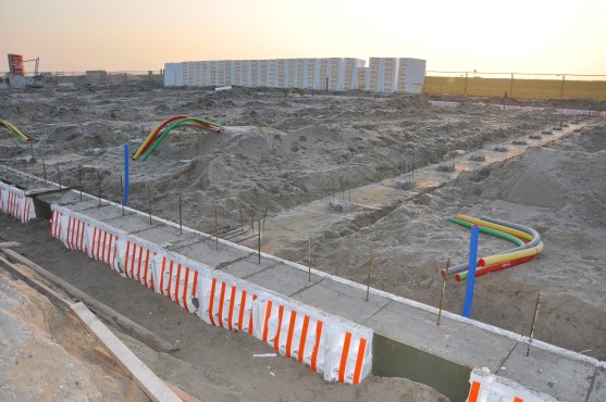 Bouwfoto van de nieuwbouw in Blaricummermeent.