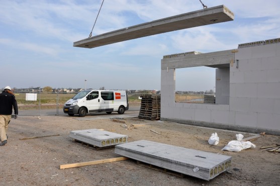 Bouwfoto van de nieuwbouw in Blaricummermeent.
