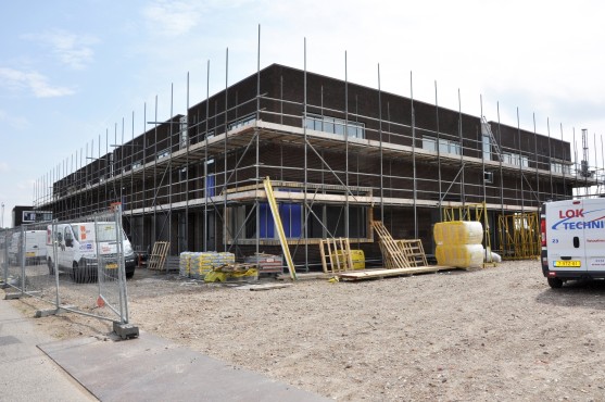 Bouwfoto van de nieuwbouw in Blaricummermeent.