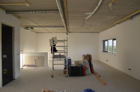 Bouwfoto van de nieuwbouw in Blaricummermeent.