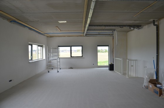 Bouwfoto van de nieuwbouw in Blaricummermeent.