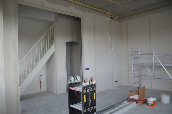 Bouwfoto van de nieuwbouw in Blaricummermeent.