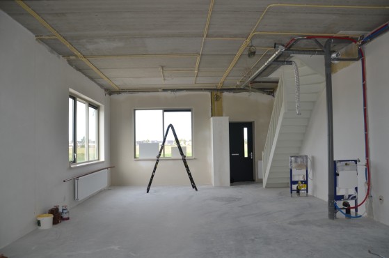 Bouwfoto van de nieuwbouw in Blaricummermeent.
