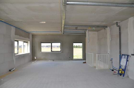 Bouwfoto van de nieuwbouw in Blaricummermeent.