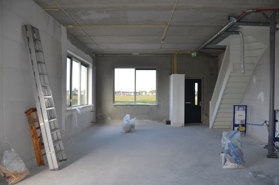 Bouwfoto van de nieuwbouw in Blaricummermeent.