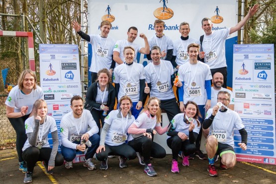Team Websteen tijdens de Trappenbergloop.