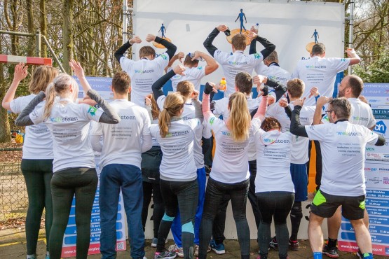 Team Websteen tijdens de Trappenbergloop.