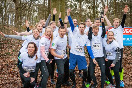 Team Websteen tijdens de Trappenbergloop.