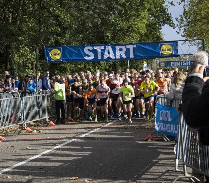 Medewerkers van Websteen aan het hardlopen tijdens de Wolfskamerloop.