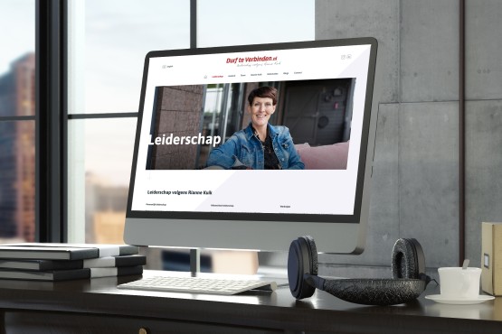 Website van durfteverbinden.nl op een desktop computer.