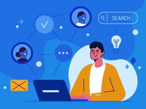 Tekening bij het artikel genaamd Mag je in Google Ads adverteren op de naam van je concurrent?