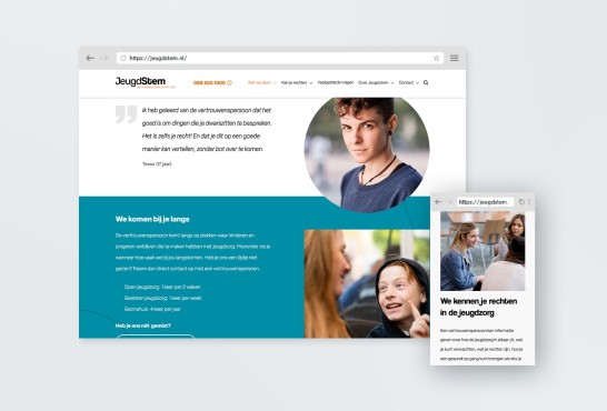 Website screenshot van Jeugdstem.nl