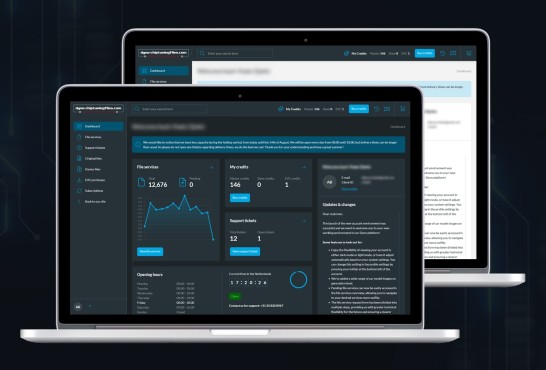 Website van Dyno-ChiptuningFiles.com op een laptop.