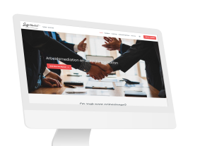 Laptop en telefoon met daarop de website van Lugthart MCA