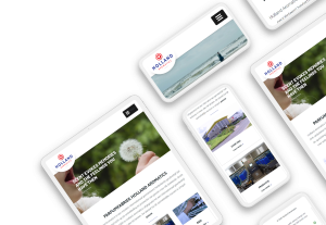 Laptop en telefoon met daarop de website van Holland Aromatics