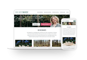 Laptop en telefoon met daarop de website van Van Meerwaarde
