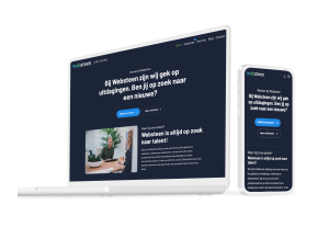 Laptop en telefoon met daarop de website van Werken bij Websteen