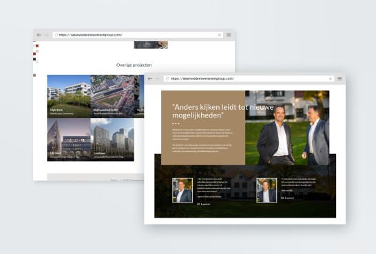 Website screenshots van Lakenvelder Investment Group.