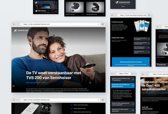 Website screenshot van Sennheiser Hearing.
