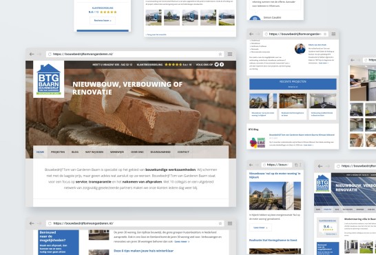 Website screenshot van bouwbedrijftomvangarderen.nl.