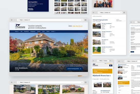 Website screenshot van Nassau Makelaars.