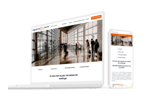 Laptop en telefoon met daarop de website van Glasfolie Nederland