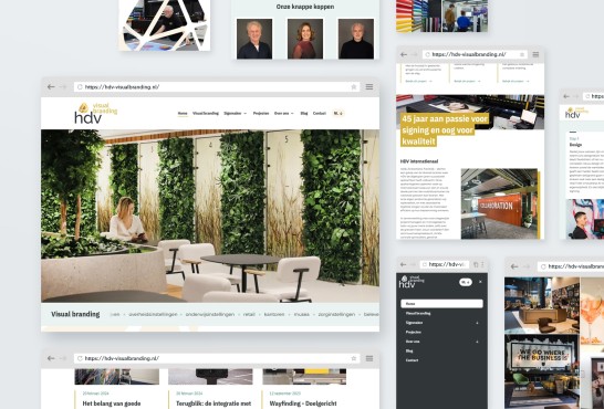 De nieuwe website van HDV visual branding.