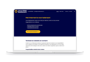 Laptop en telefoon met daarop de website van Jouw WebAssistant