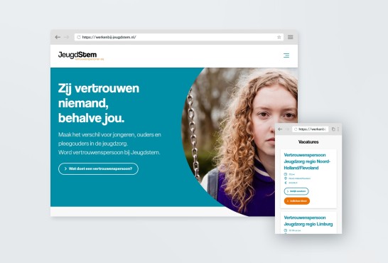 Website screenshot van Jeugdstem.nl