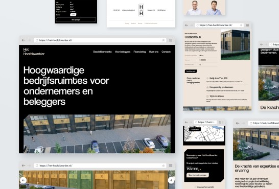 Schetsen van de website het hoofdkwartier