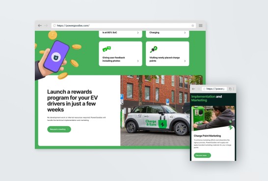 Schetsen van de website Powergoodies