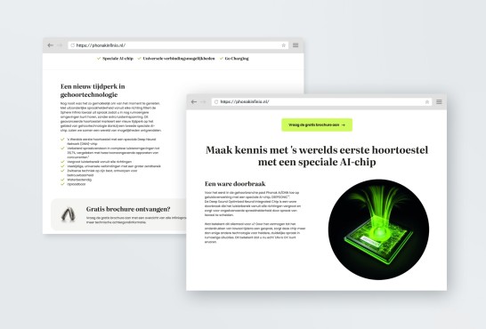 Website screenshot van Sennheiser Hearing.