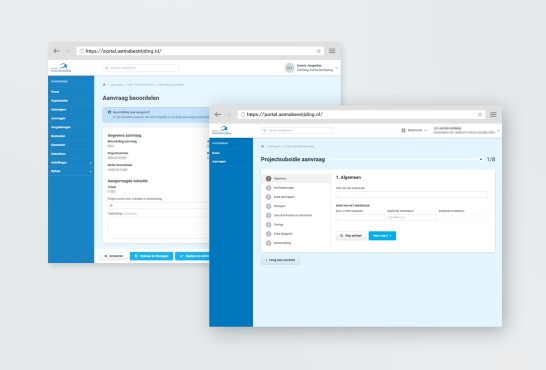 Schetsen van de webapplicatie voor Stichting astma bestrijding