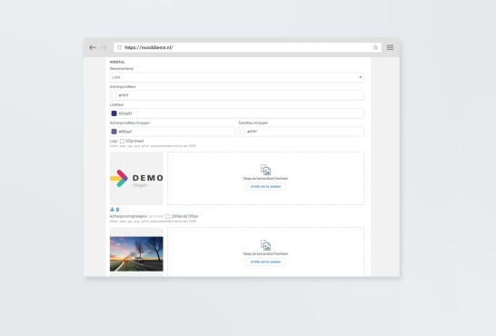 Schetsen van de webapplicatie voor Bergnet
