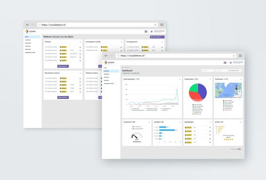 Schetsen van de webapplicatie voor Bergnet