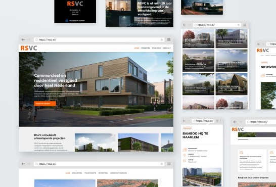Schetsen van de website RSVC
