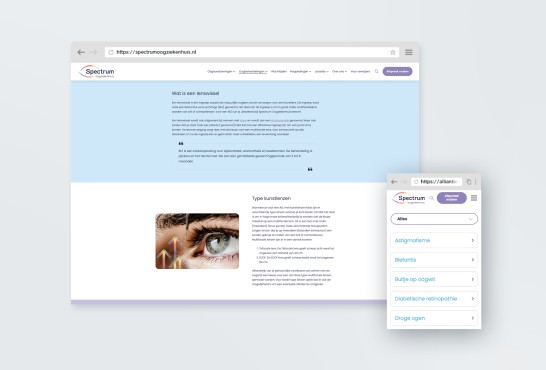 Schetsen van de website tijdens de ontwikkeling