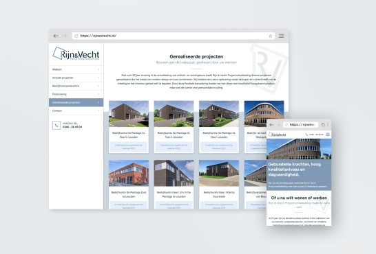 Website screenshot van rijnenvecht.nl.