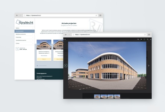 Website screenshot van rijnenvecht.nl.