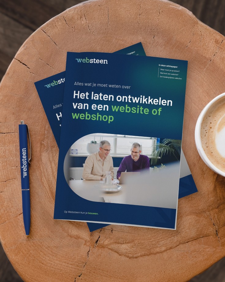 Whitepaper van Websteen over het ontwikkelen van een website of webshop