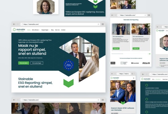 Schetsen van de website Stainable