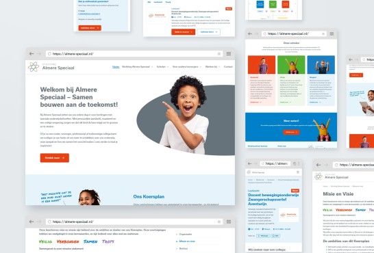 Schetsen van de website Stichting Almere Speciaal