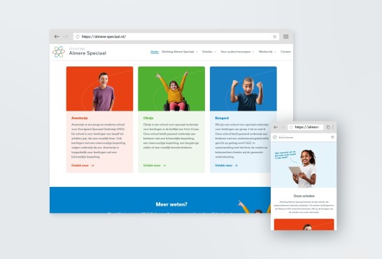 Schetsen van de website Stichting Almere Speciaal