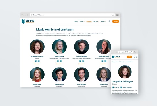 Schetsen van de nieuwe website