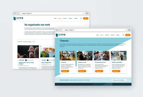 Schetsen van de nieuwe website