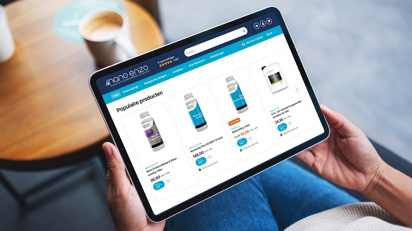 Maatwerk webshop voor NanoEnzo