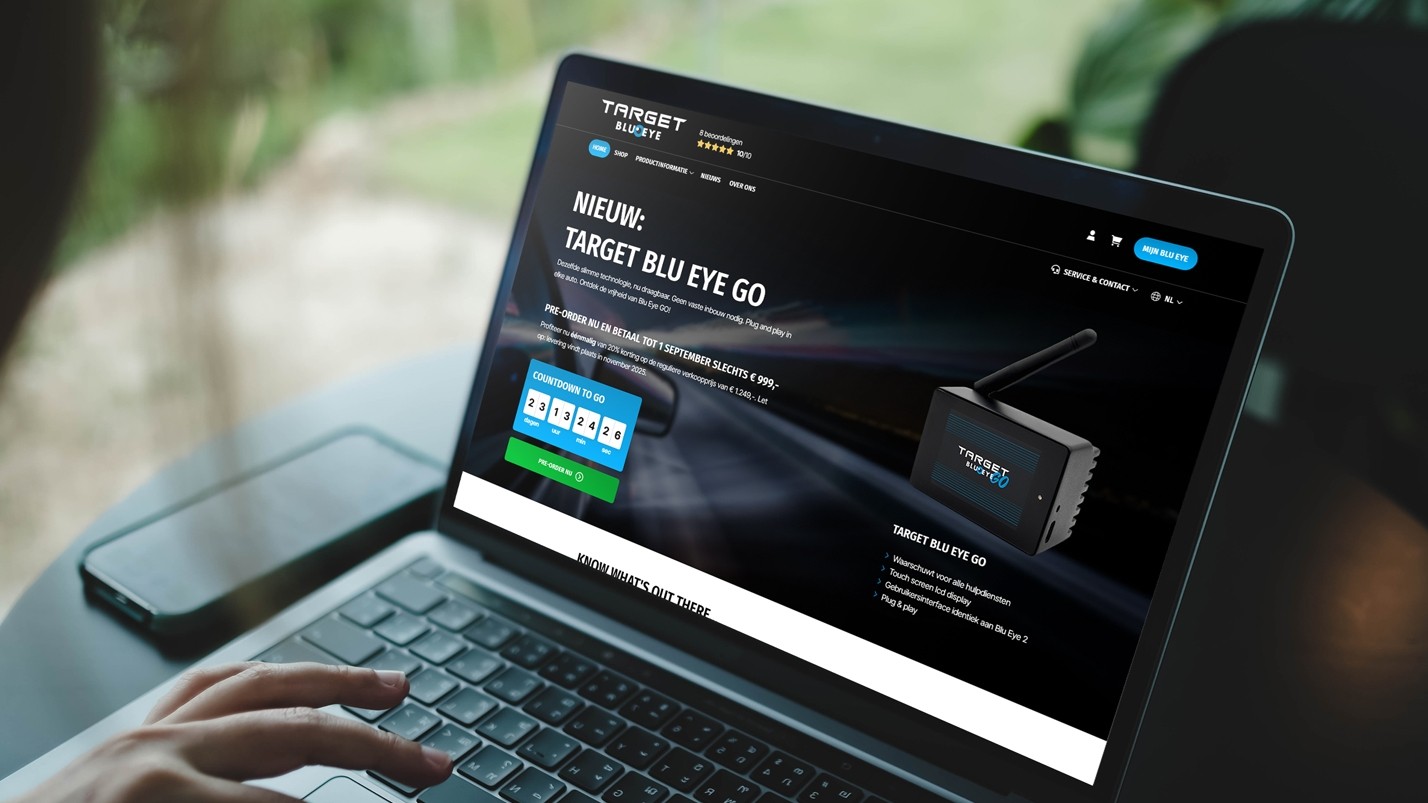 Maatwerk webshop voor Target Blu eye